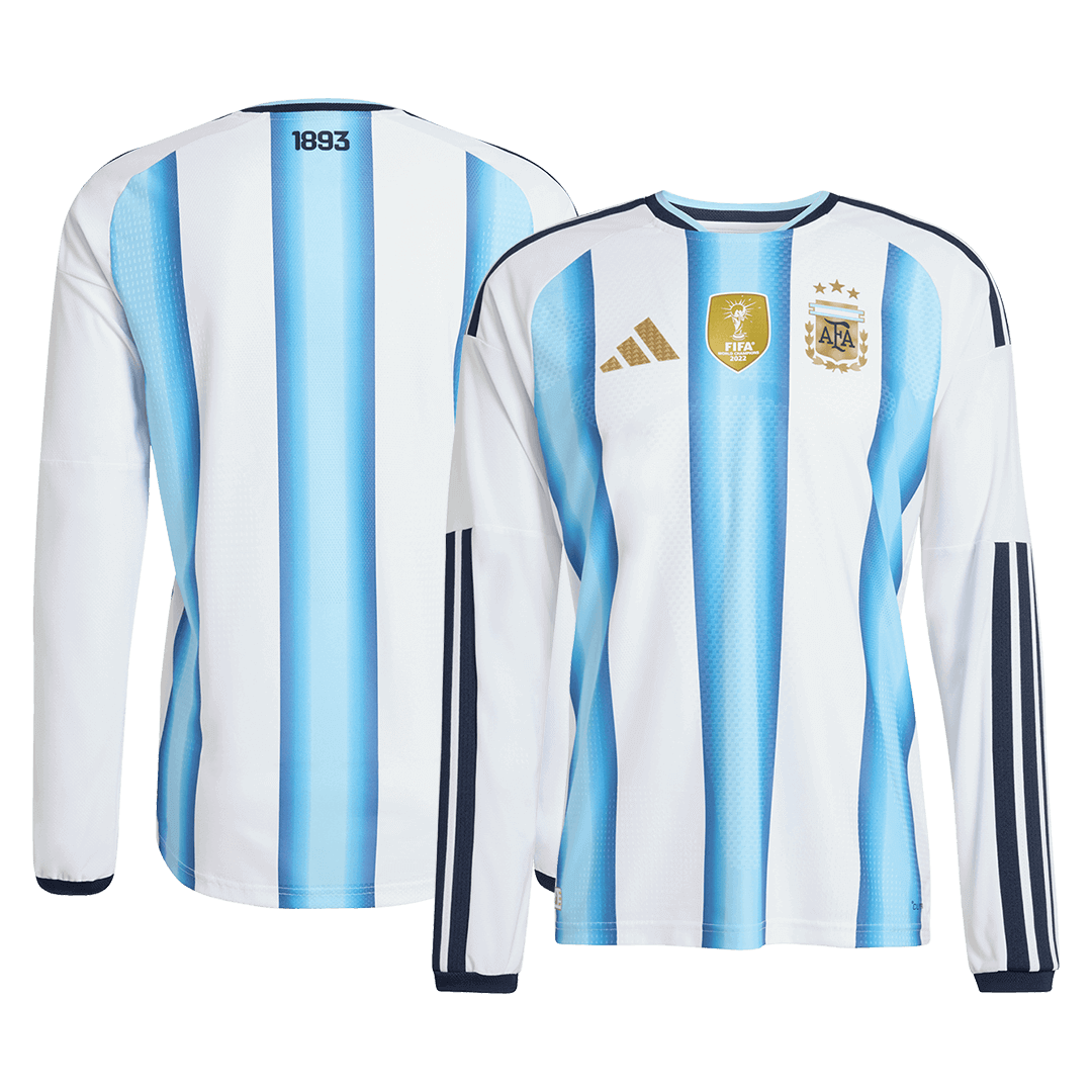 Argentina Home Custom Player Version Long Sleeve Soccer Jersey World Cup 2026