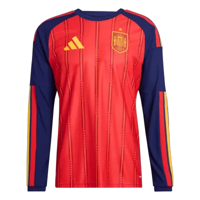 Spain Home Custom Player Version Long Sleeve Soccer Jersey World Cup 2026 - bestsoccerstore