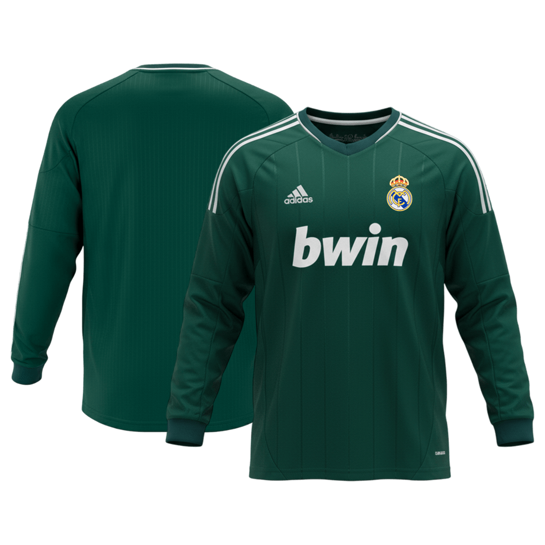 Real Madrid Retro Jersey Third Away Long Sleeve Soccer Shirt 2012/13 - bestsoccerstore