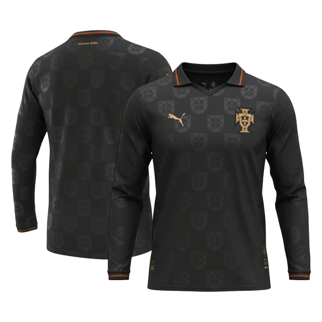 Portugal 'Black Panther' Long Sleeve Jersey Football Shirt World Cup 2026