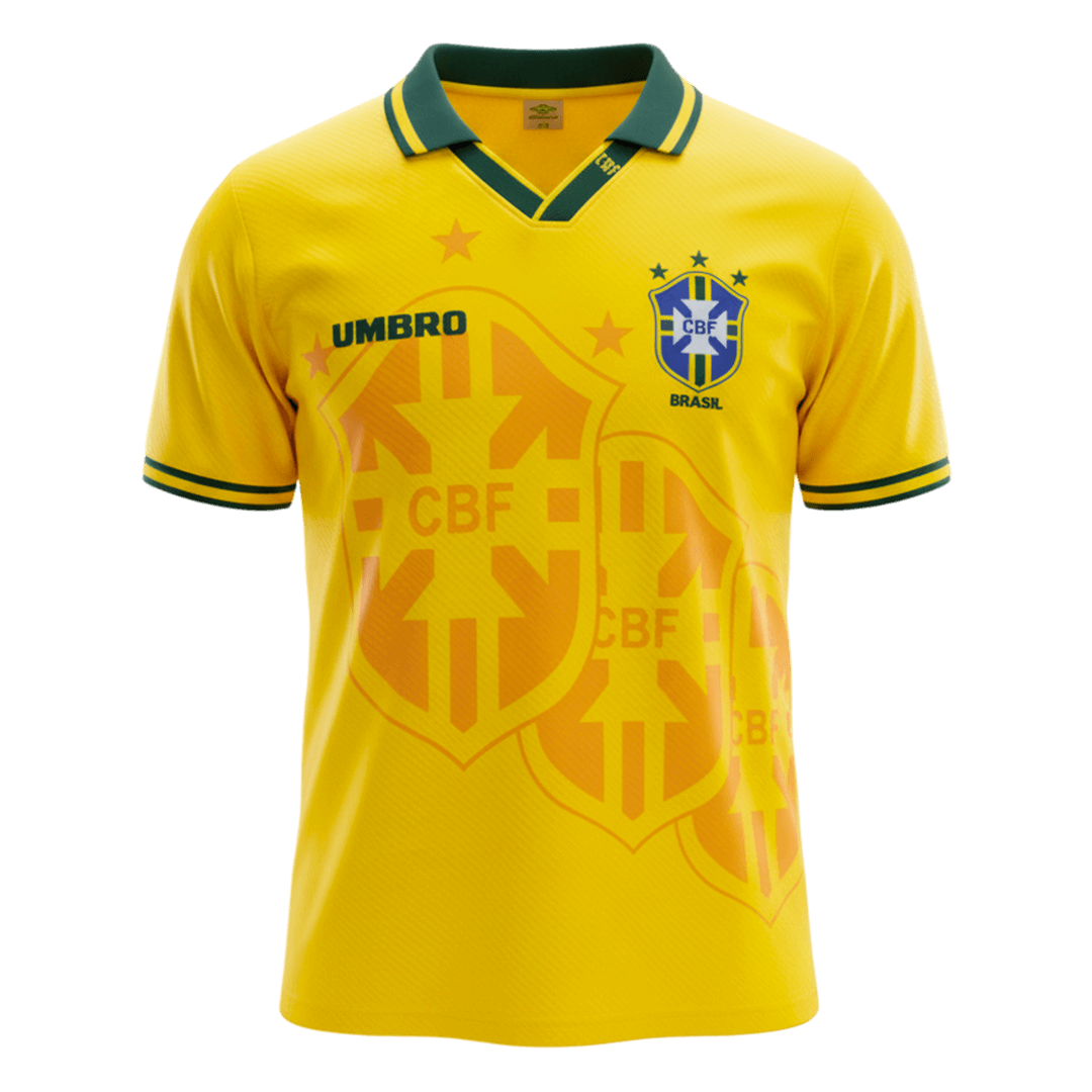 Brazil 1994 Retro Jersey Home Soccer Shirt - bestsoccerstore