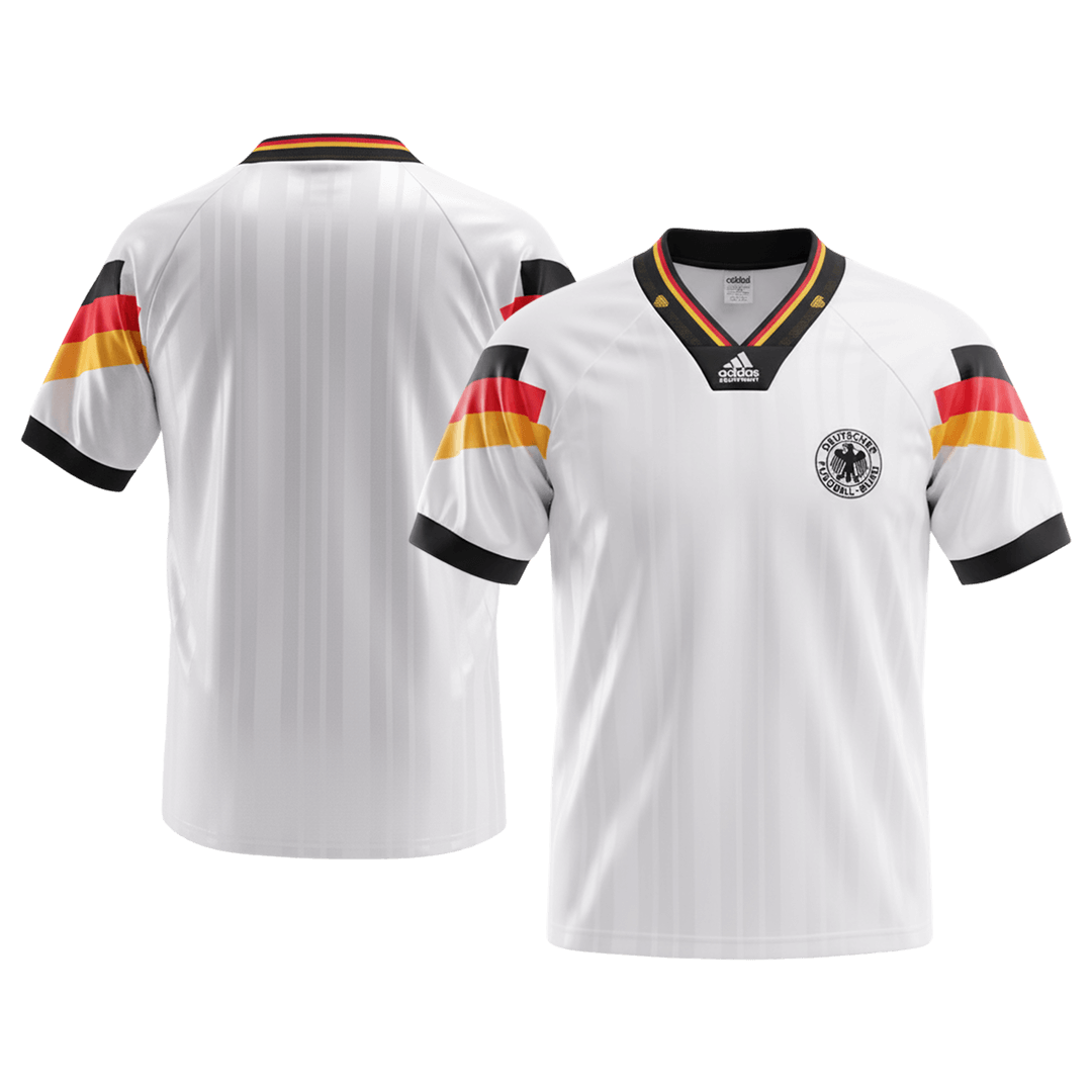 Germany 1992 Retro Jersey Home Soccer Shirt - bestsoccerstore