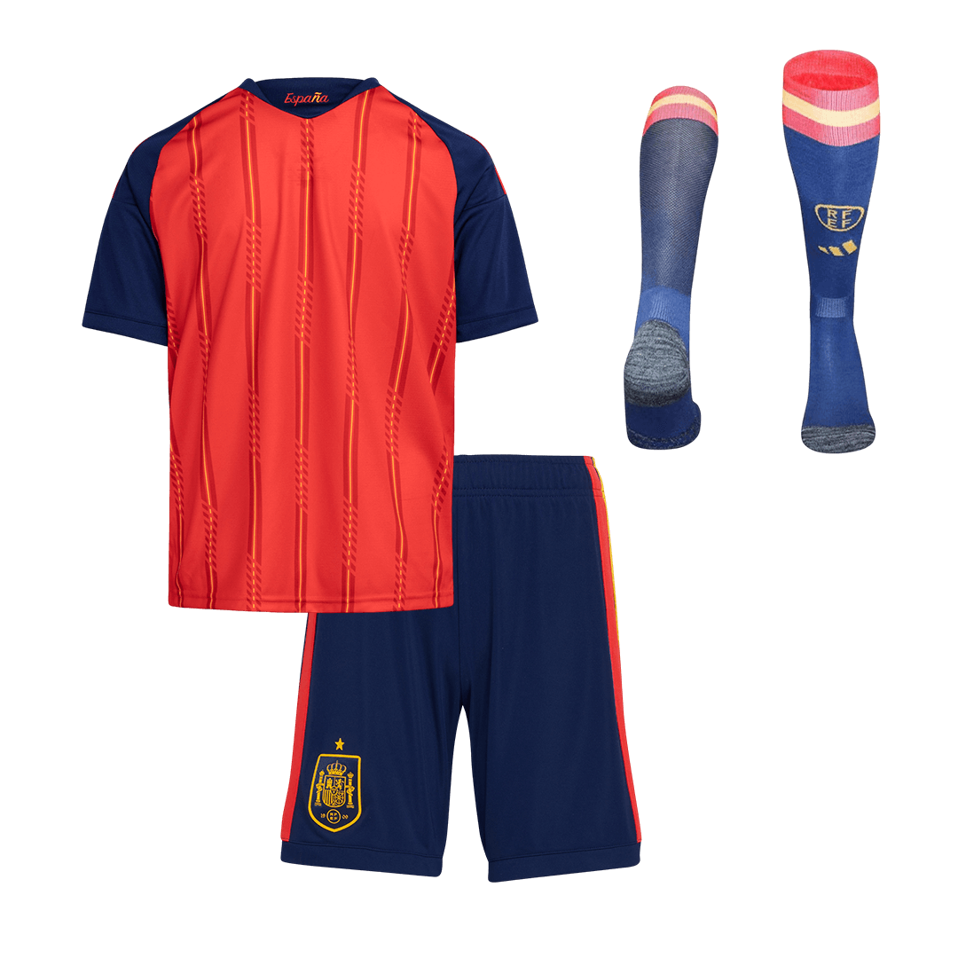 Kids Spain Home Custom Full Soccer Kits 2026