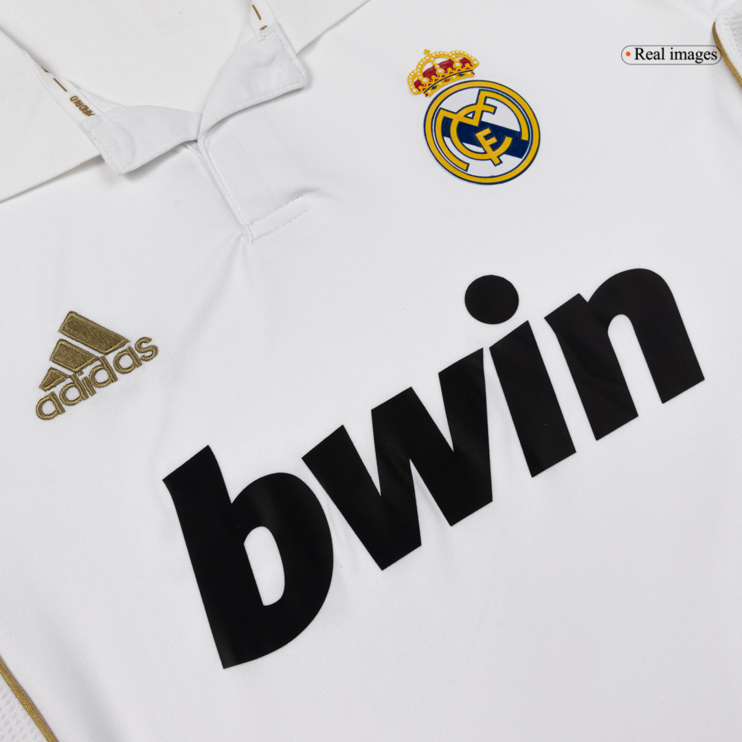 Real Madrid Retro Jersey Home Long Sleeve Soccer Shirt 2011/12 - bestsoccerstore