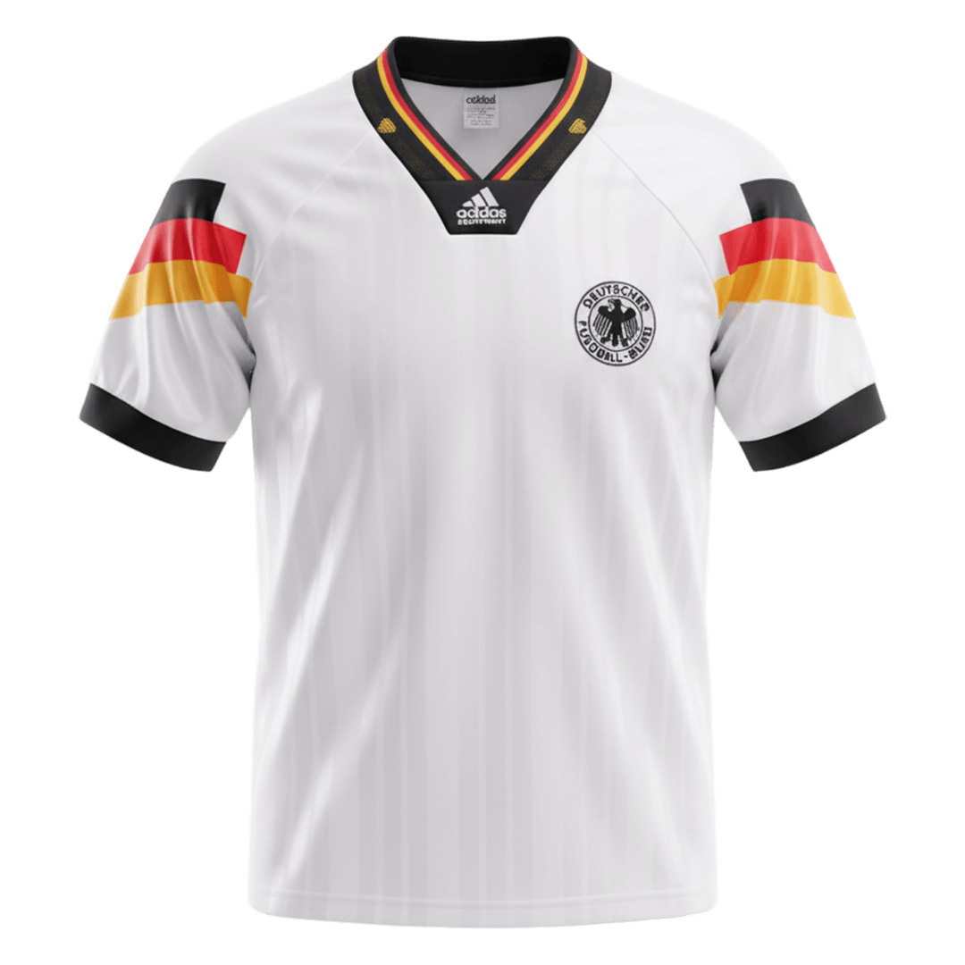 Germany 1992 Retro Jersey Home Soccer Shirt - bestsoccerstore