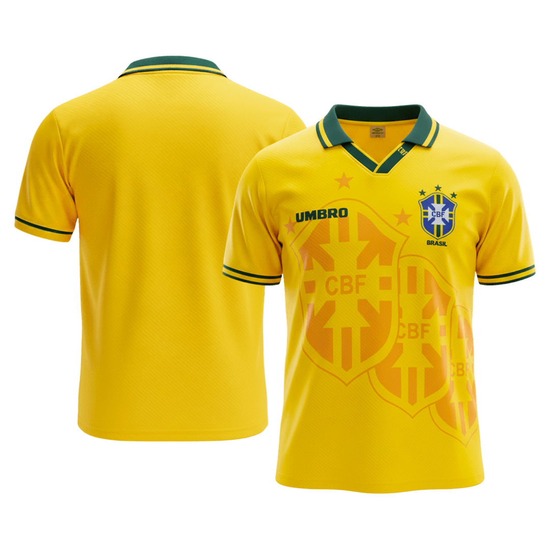 Brazil 1994 Retro Jersey Home Soccer Shirt - bestsoccerstore