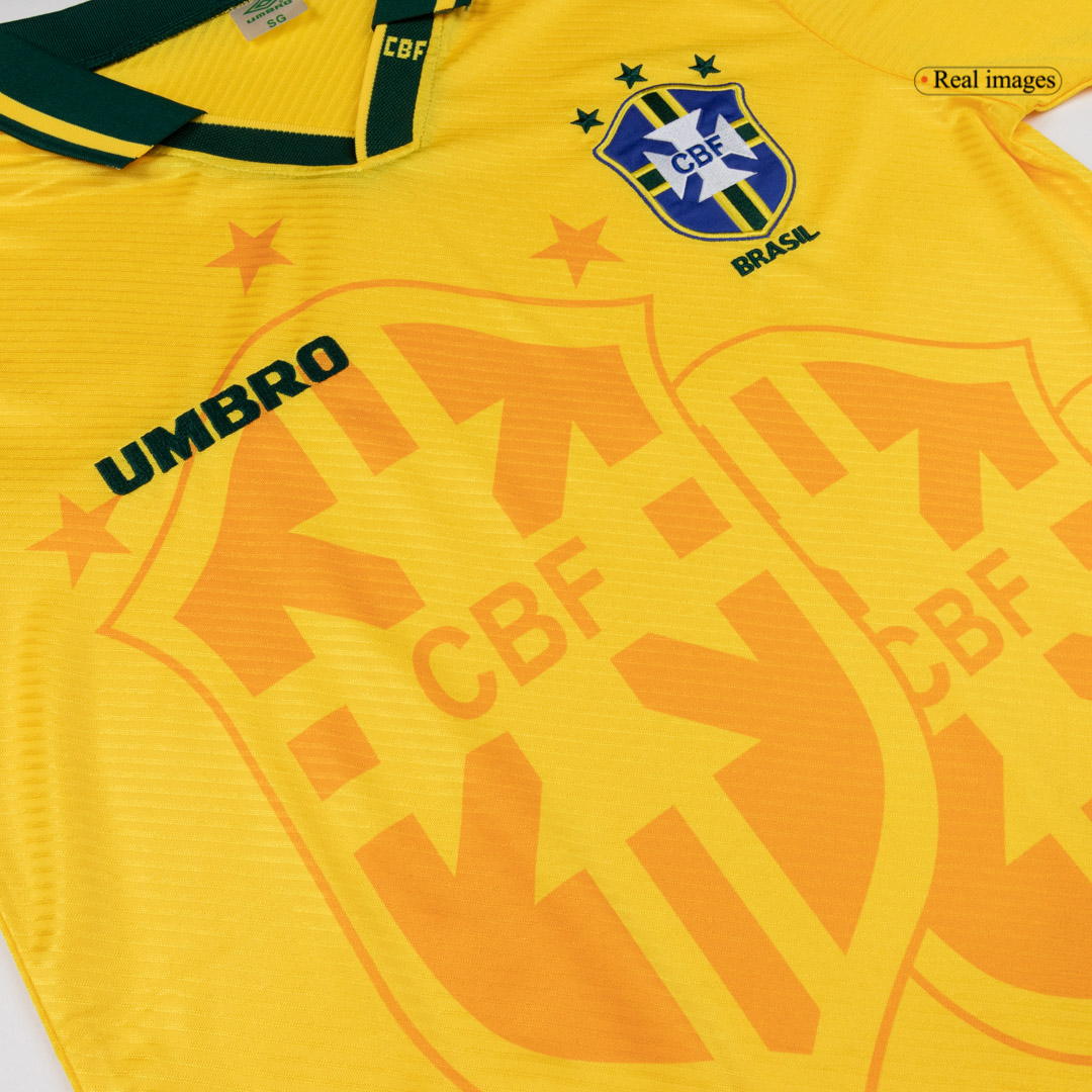 Brazil 1994 Retro Jersey Home Soccer Shirt - bestsoccerstore
