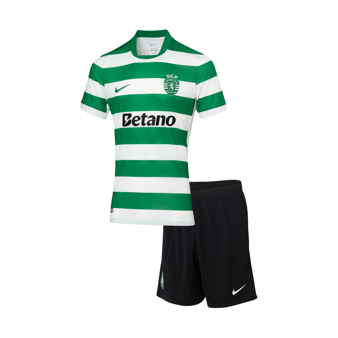 Kids Sporting CP Home Custom Soccer Kits 2025/26 - bestsoccerstore