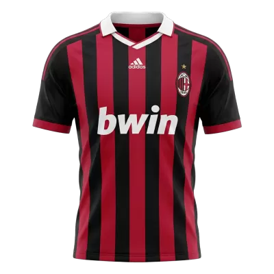 AC Milan 2009/10 Retro Jersey Home Soccer Shirt - bestsoccerstore