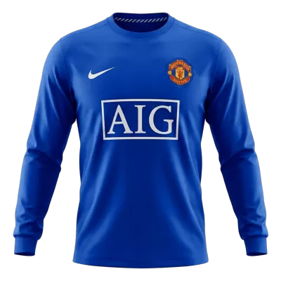 Manchester United Retro Jersey Third Away Long Sleeve Soccer Shirt 2008/09 - bestsoccerstore