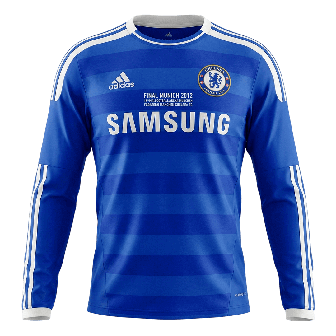 Chelsea Retro Jersey Home Long Sleeve Soccer Shirt 2011/12 - bestsoccerstore