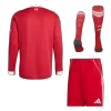 Liverpool Home 2025/26 Custom Long Sleeve Soccer Kit - bestsoccerstore