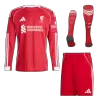 Liverpool Home 2025/26 Custom Long Sleeve Soccer Kit - bestsoccerstore