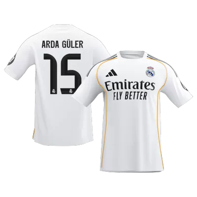 Real Madrid ARDA GÜLER #15 Soccer Jersey Home Custom Shirt 2025/26 - bestsoccerstore