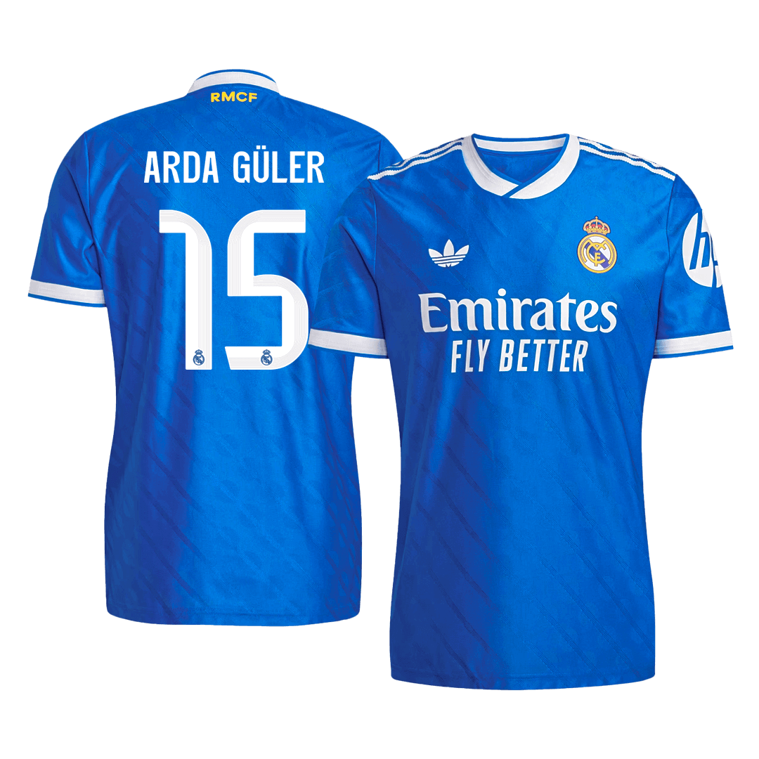 Real Madrid ARDA GÜLER #15 Custom Player Version Third Away Soccer Jersey 2025/26 - bestsoccerstore