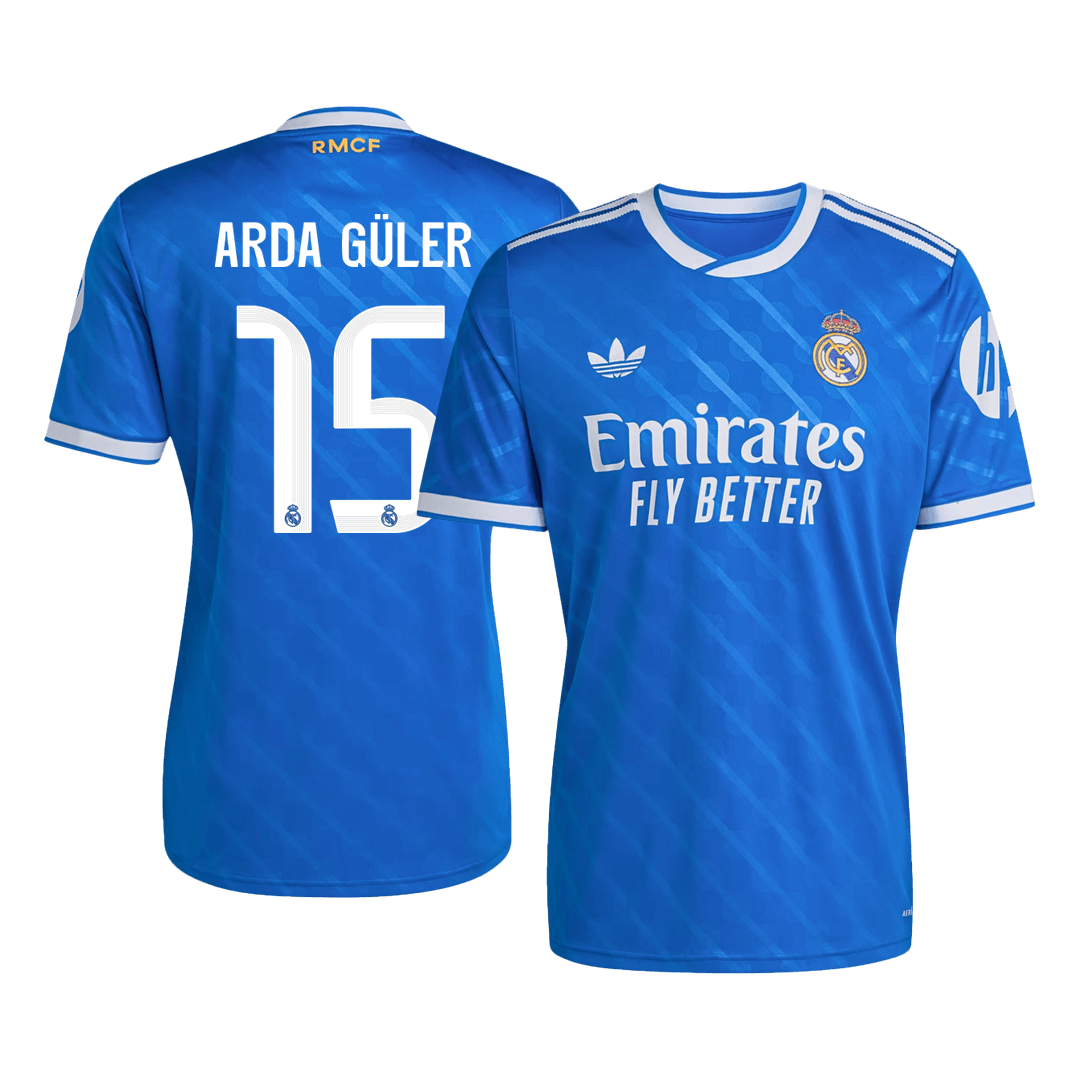 Real Madrid ARDA GÜLER #15 Soccer Jersey Third Away Custom Shirt 2025/26 - bestsoccerstore