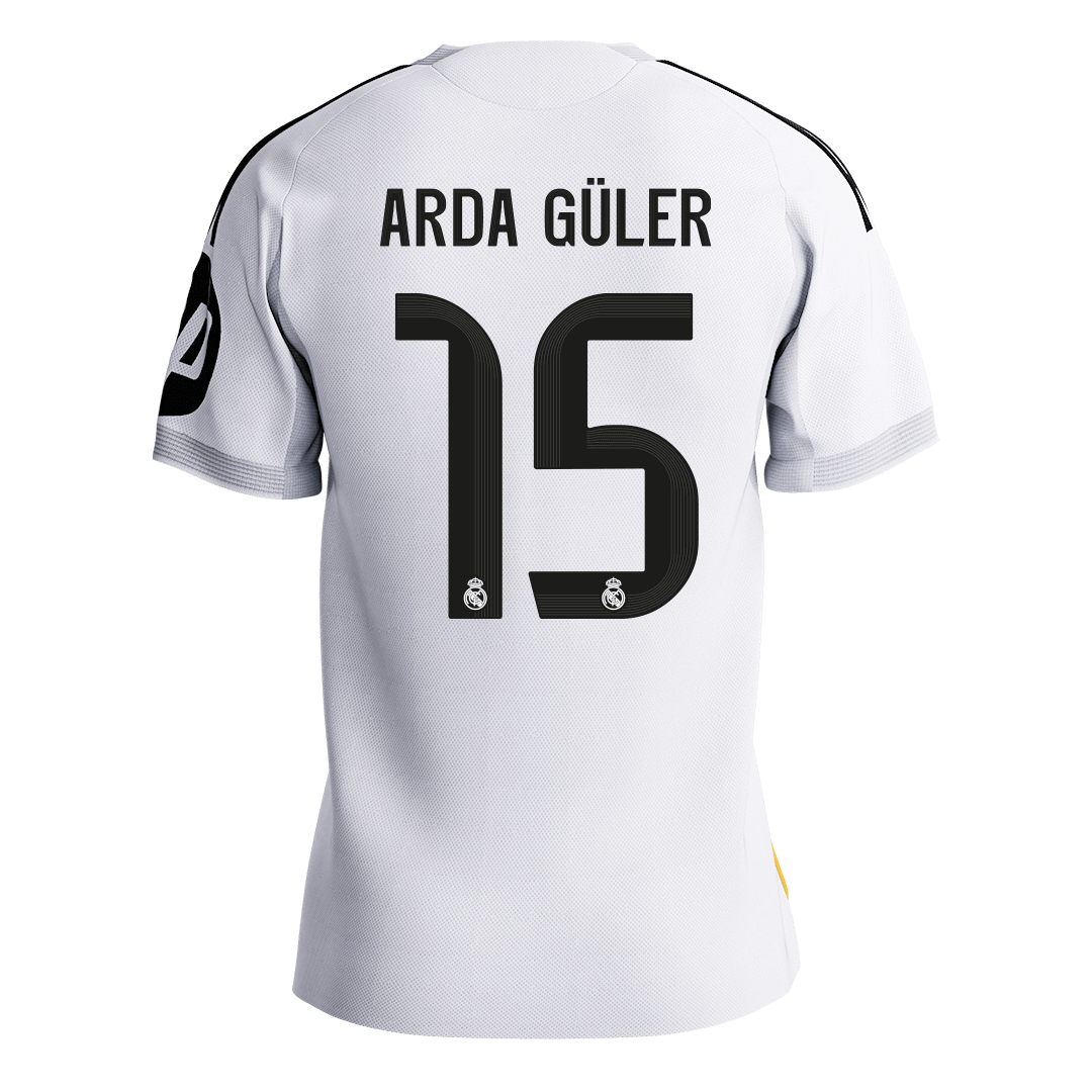 Real Madrid ARDA GÜLER #15 Home Custom Player Version Soccer Jersey 2025/26 - bestsoccerstore