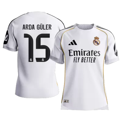 Real Madrid ARDA GÜLER #15 Home Custom Player Version Soccer Jersey 2025/26 - bestsoccerstore