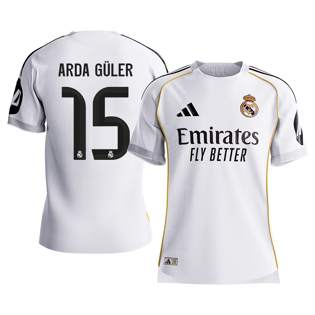 Real Madrid ARDA GÜLER #15 Home Custom Player Version Soccer Jersey 2025/26 - bestsoccerstore