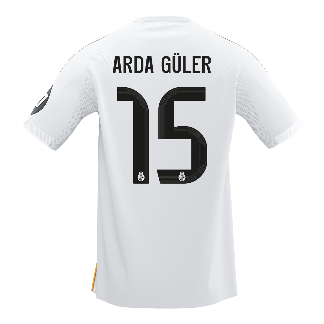 Real Madrid ARDA GÜLER #15 Soccer Jersey Home Custom Shirt 2025/26 - bestsoccerstore