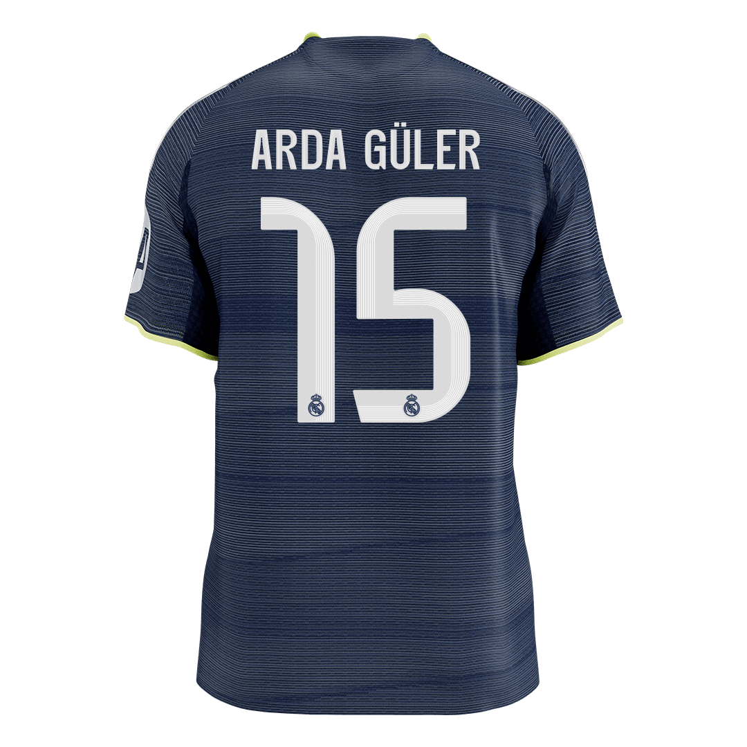 Real Madrid ARDA GÜLER #15 Away Custom Player Version Soccer Jersey 2025/26 - bestsoccerstore