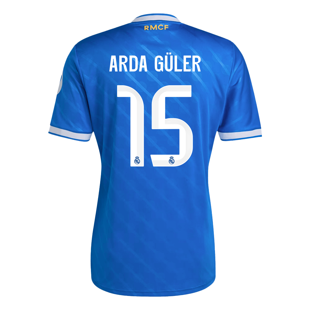 Real Madrid ARDA GÜLER #15 Soccer Jersey Third Away Custom Shirt 2025/26 - bestsoccerstore