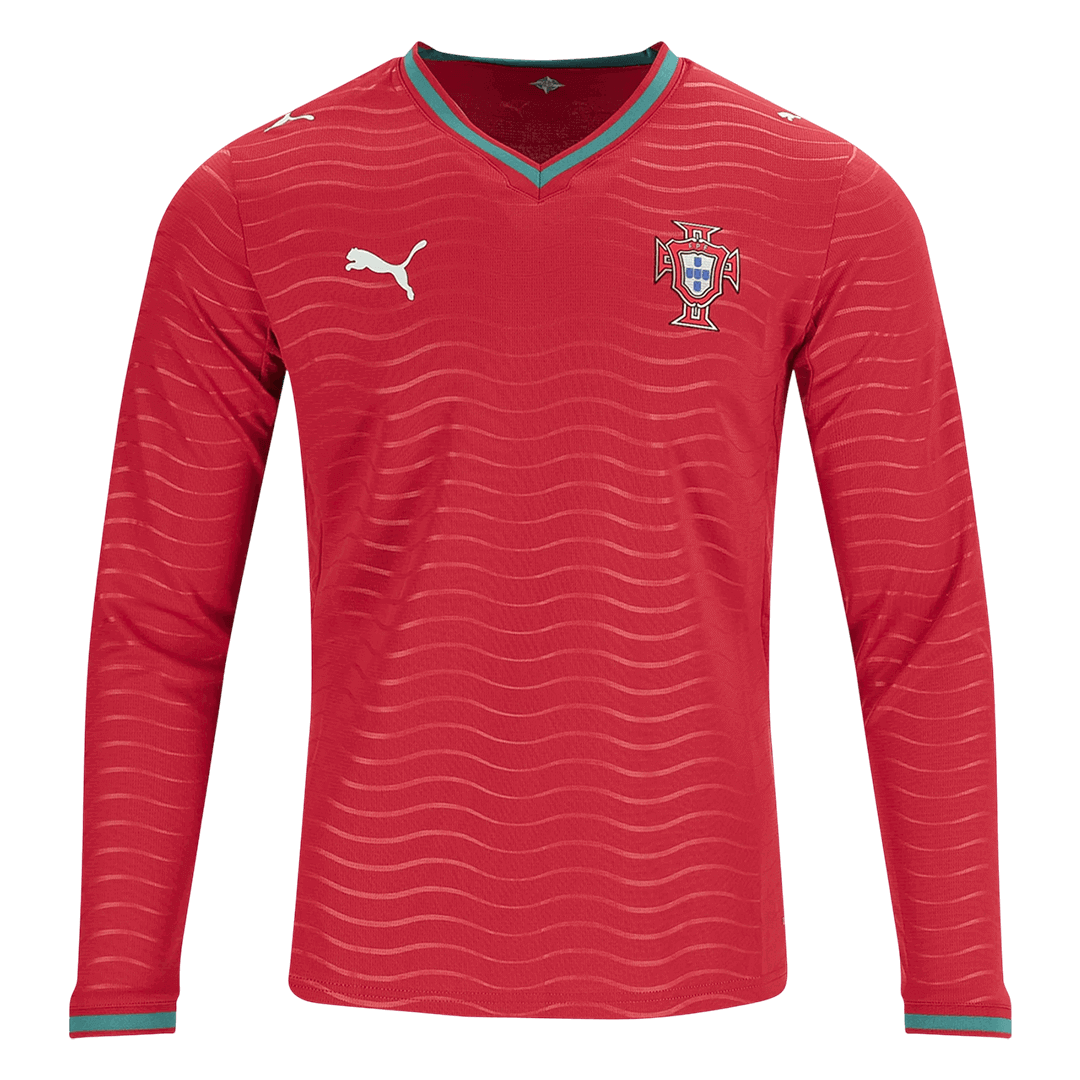 Portugal Home Player Version Long Sleeve Soccer Jersey World Cup 2026 - bestsoccerstore