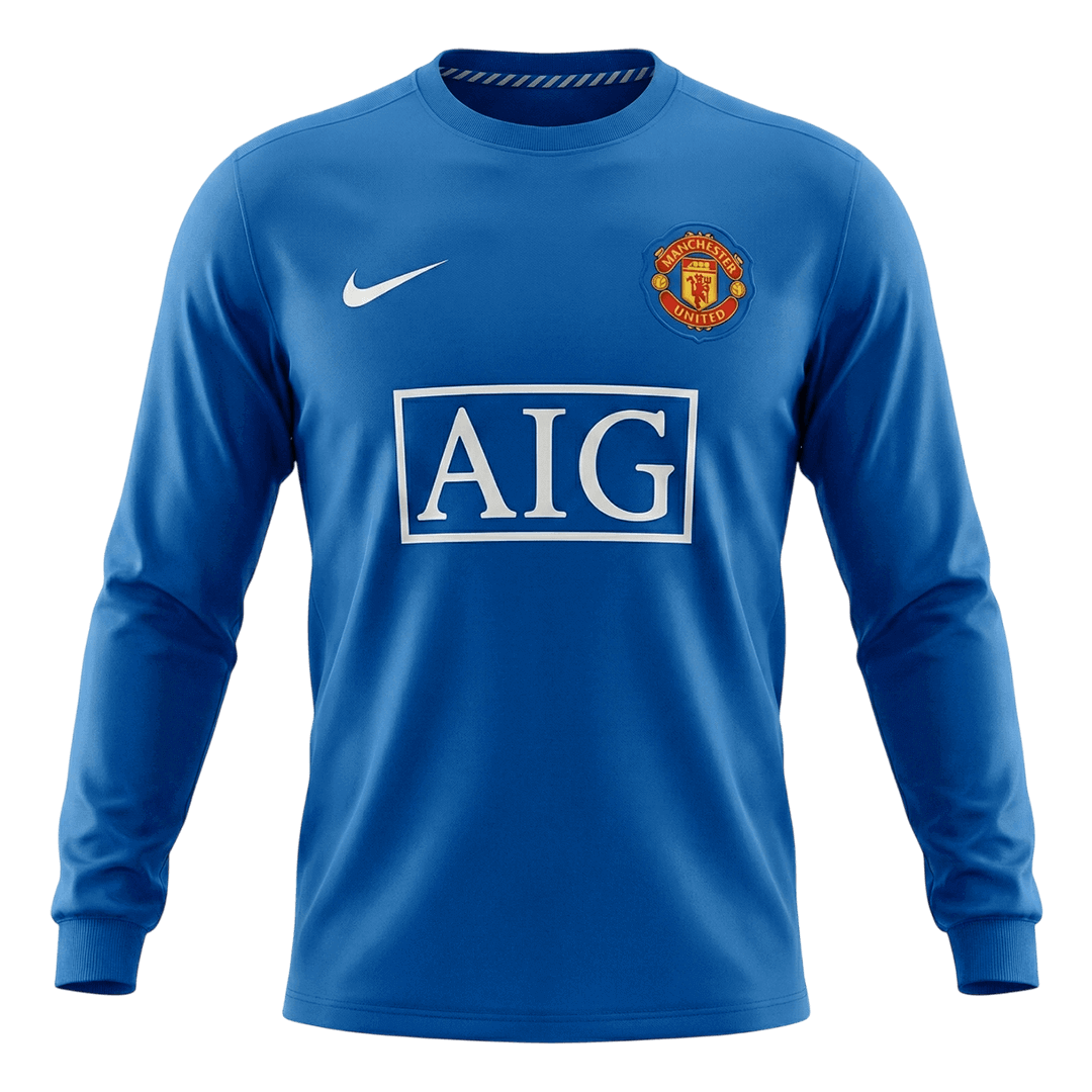 Manchester United Retro Jersey Third Away Long Sleeve Soccer Shirt 2008/09 - bestsoccerstore