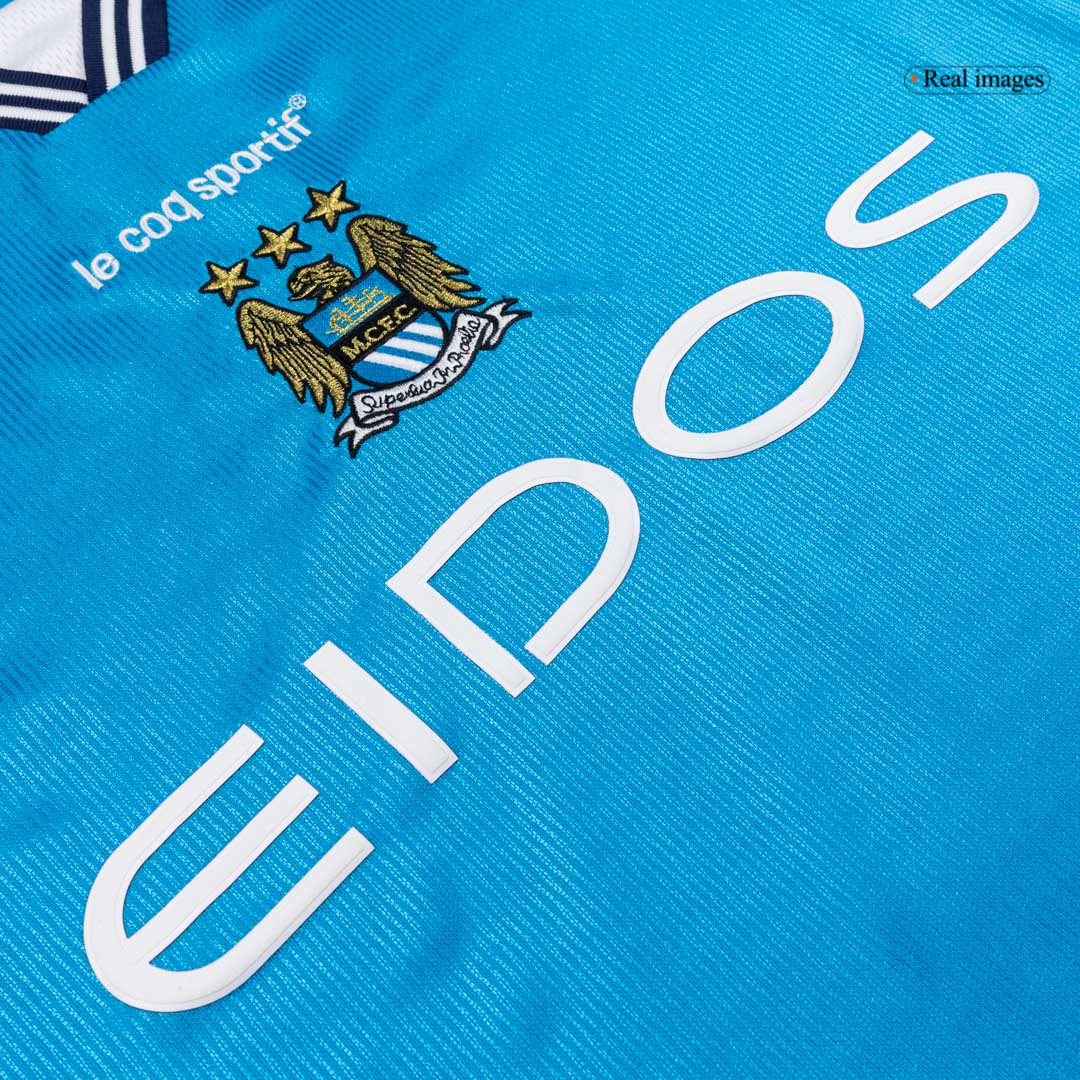 Manchester City 1999/01 Retro Jersey Home Soccer Shirt - bestsoccerstore