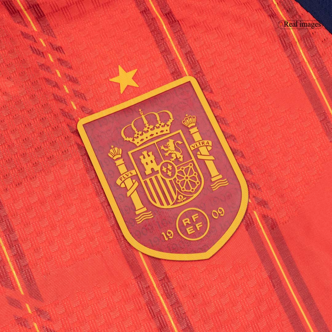 Spain Home Custom Player Version Long Sleeve Soccer Jersey World Cup 2026 - bestsoccerstore