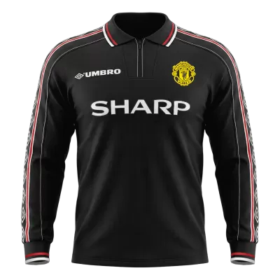 Manchester United Retro Jersey Away Long Sleeve Soccer Shirt 1998 - bestsoccerstore