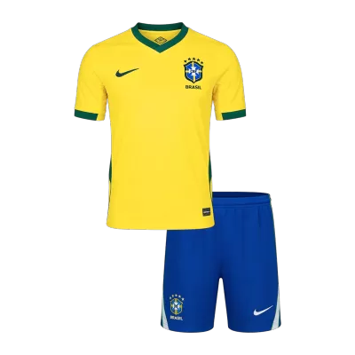 Kids Brazil Home Soccer Kits World Cup 2026 - bestsoccerstore