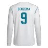 BENZEMA #9 Real Madrid Retro Jersey Home Long Sleeve Soccer Shirt 2017/18 - bestsoccerstore