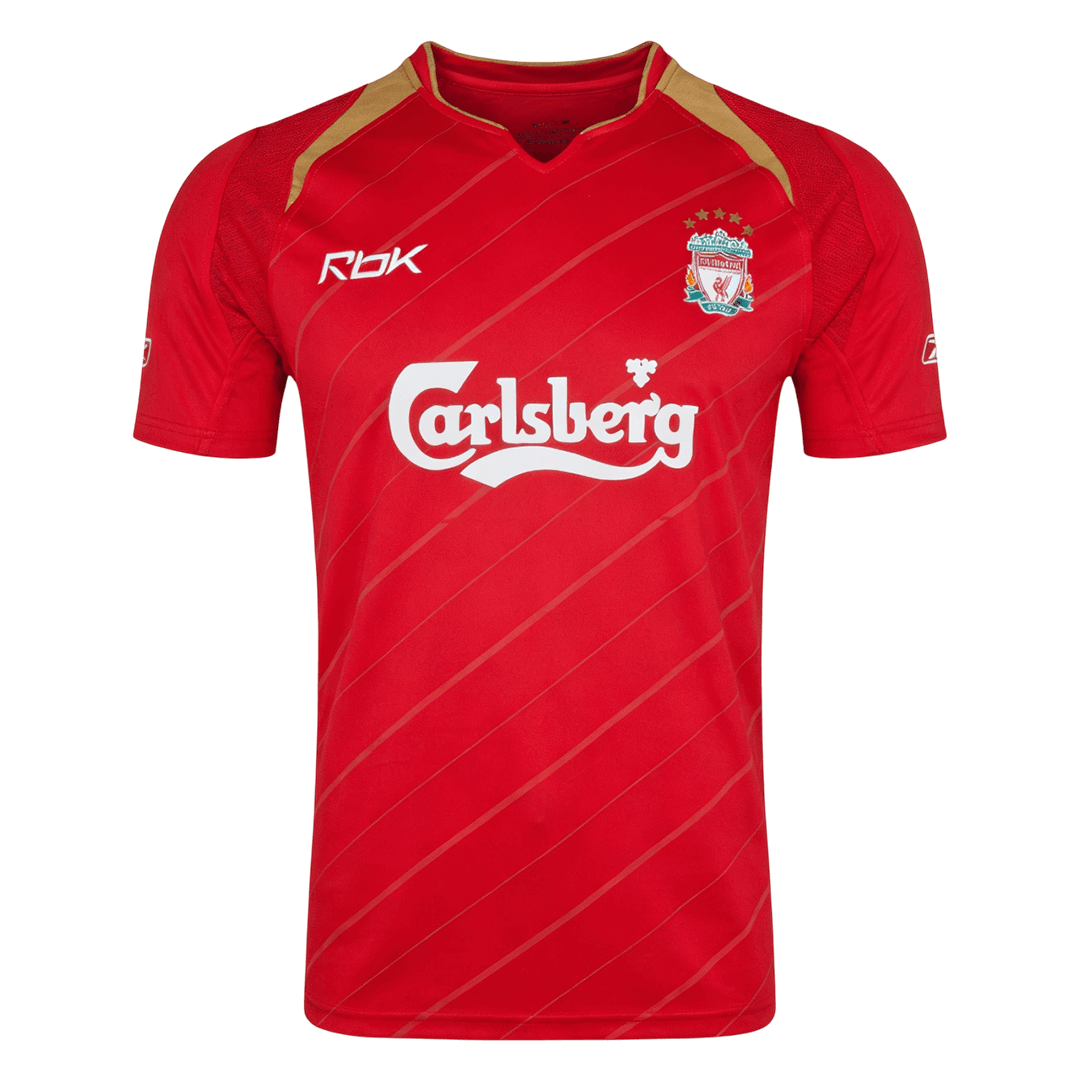 Liverpool 2005/06 Retro Jersey Home Soccer Shirt - bestsoccerstore