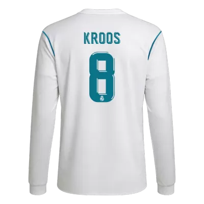 KROOS #8 Real Madrid Retro Jersey Home Long Sleeve Soccer Shirt 2017/18 - bestsoccerstore