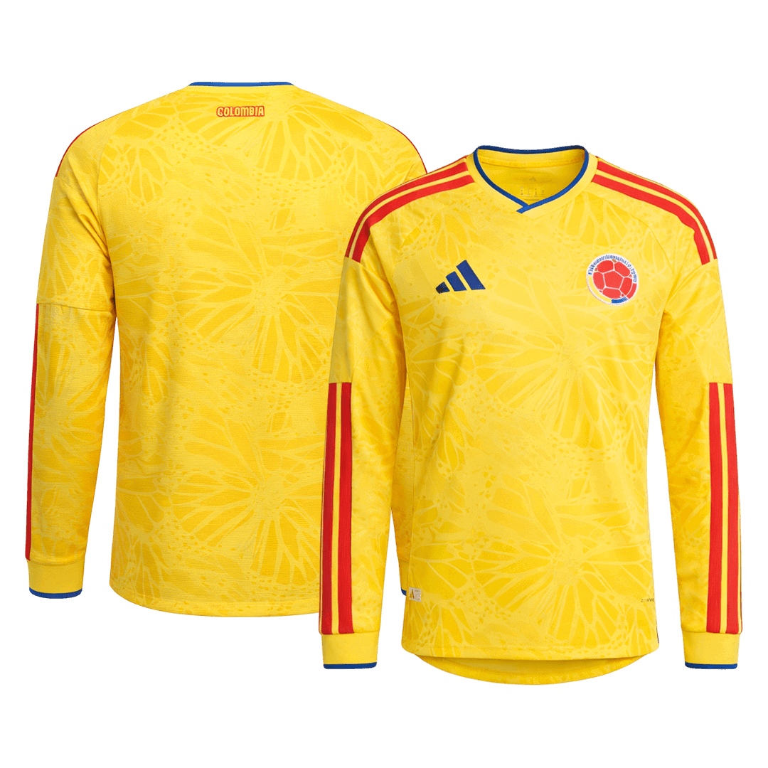 Colombia Long Sleeve Jersey Home Football Shirt World Cup 2026 - bestsoccerstore