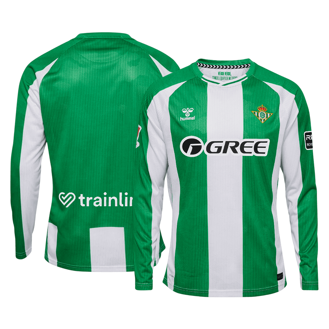 Real Betis Long Sleeve Jersey Home Football Shirt 2025/26 - bestsoccerstore