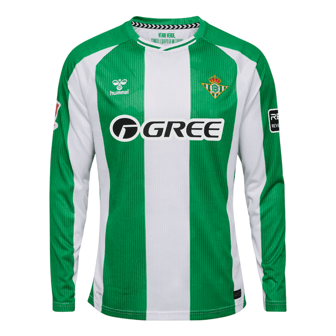 Real Betis Long Sleeve Jersey Home Football Shirt 2025/26 - bestsoccerstore