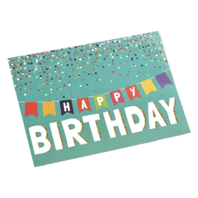 Custom Colorful Flag Birthday Card Green - bestsoccerstore