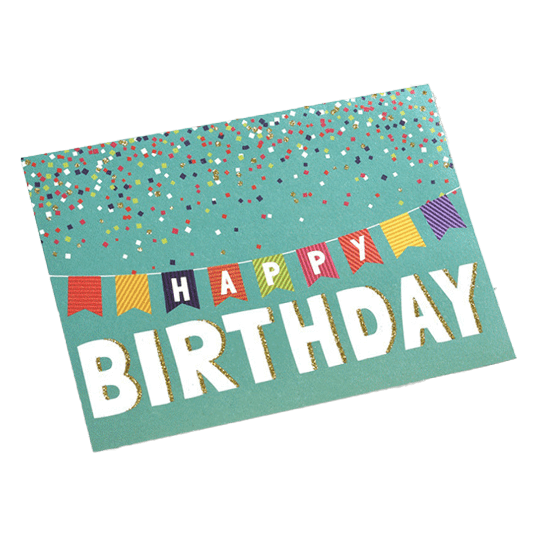 Custom Colorful Flag Birthday Card Green - bestsoccerstore