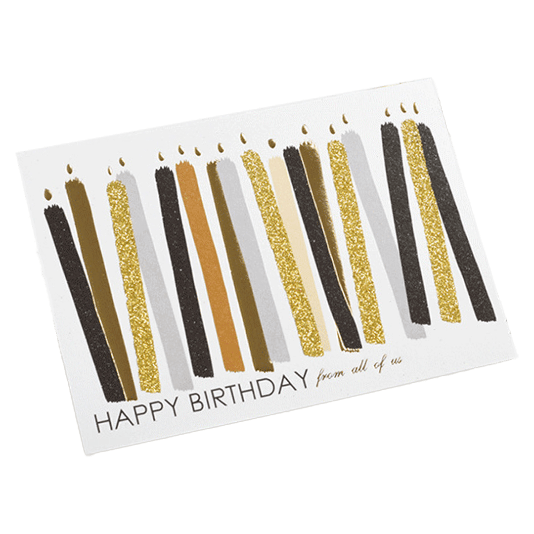 Custom Candle Birthday Card Brown - bestsoccerstore