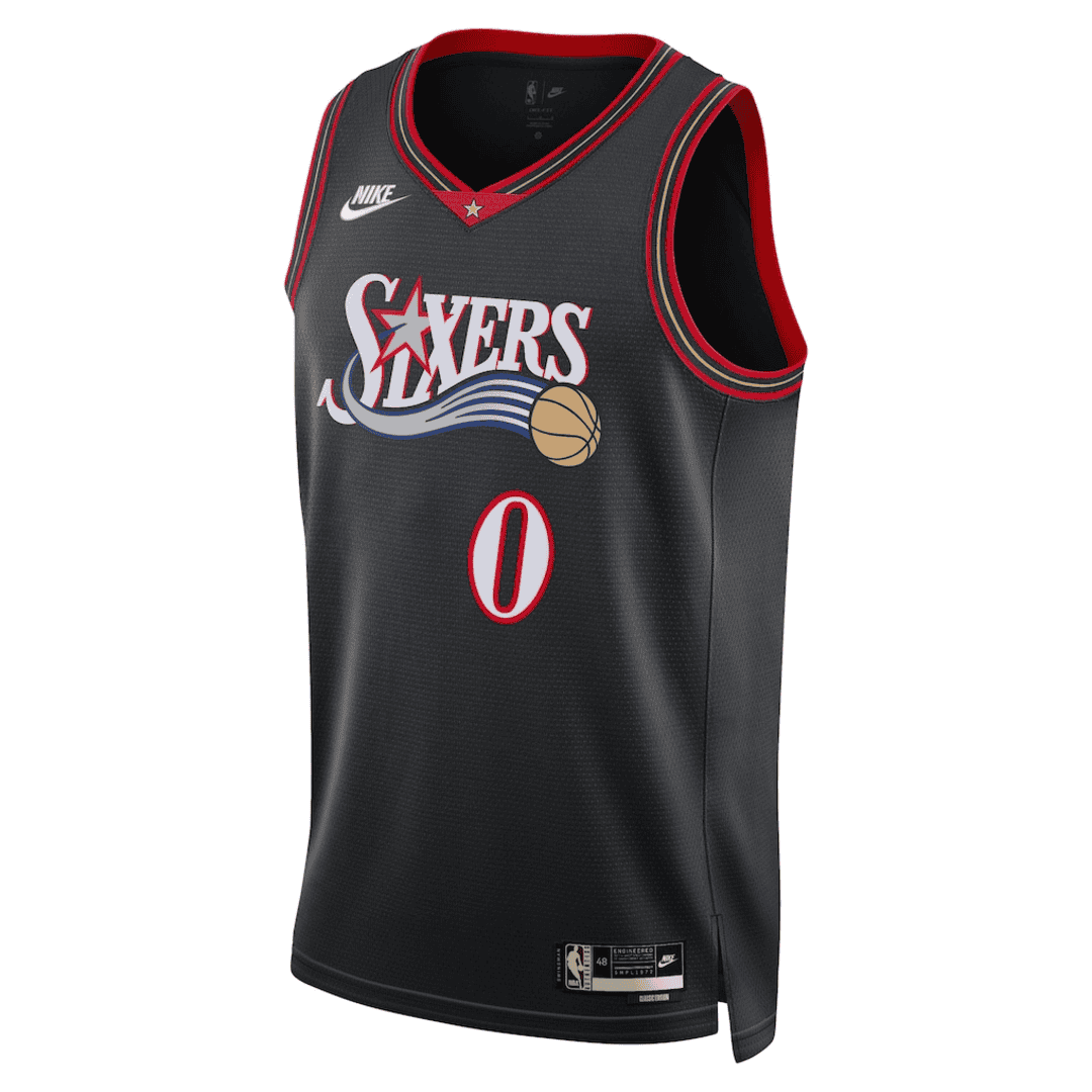 MAXEY #0 Philadelphia 76ers Black Swingman NBA Jersey - Classic Edition - bestsoccerstore