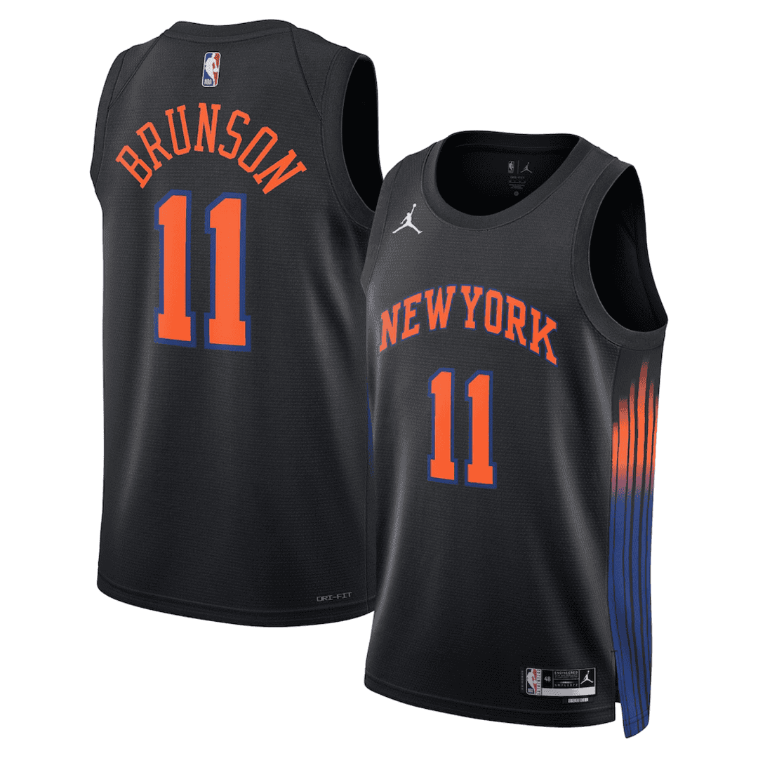 BRUNSON #11 New York Knicks Black Swingman NBA Jersey - Statement Edition - bestsoccerstore