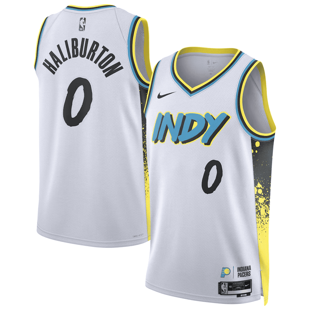 HALIBURTON #0 Indiana Pacers White Swingman NBA Jersey - City Edition - bestsoccerstore