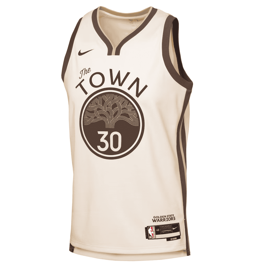 CURRY #30 Golden State Warriors Brown Swingman NBA Jersey - City Edition - bestsoccerstore