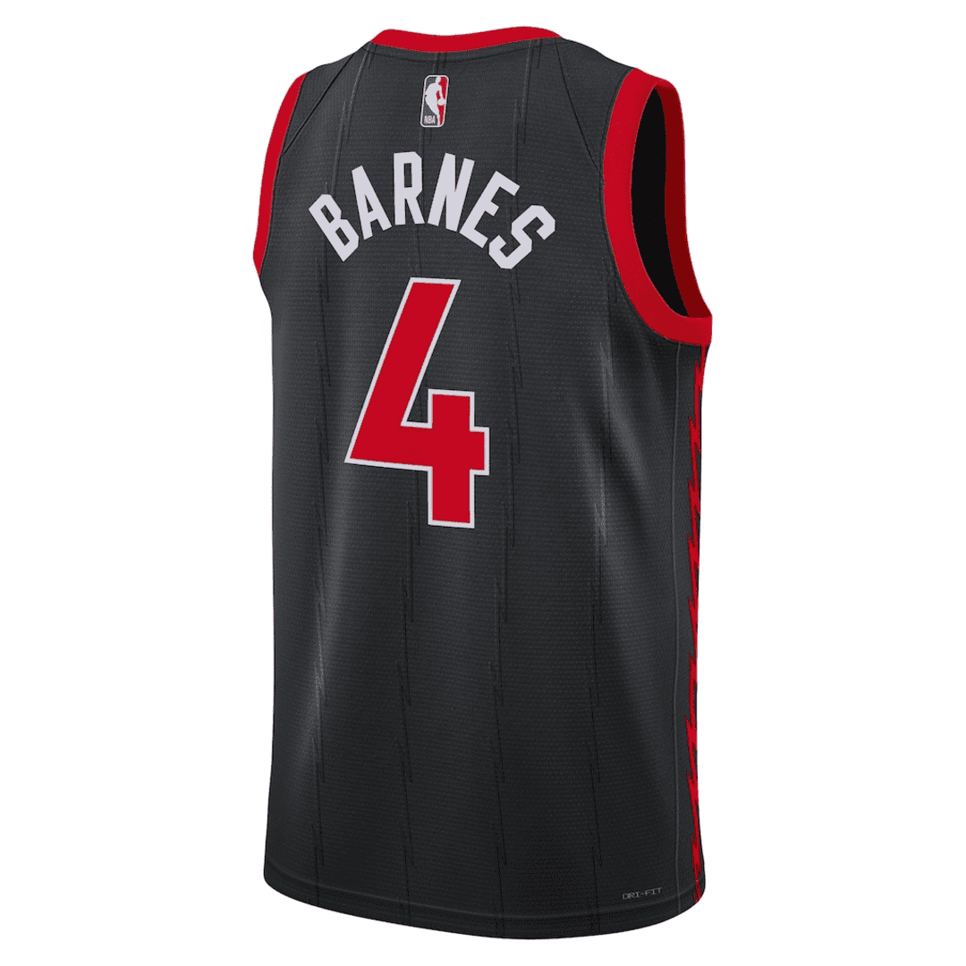 BARNES #4 Toronto Raptors Black Swingman NBA Jersey - Statement Edition - bestsoccerstore
