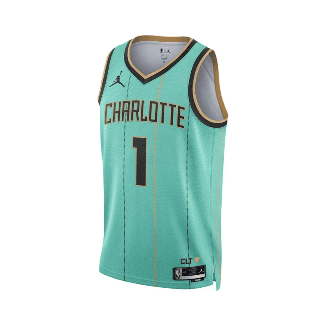 BALL #1 Charlotte Hornets Green Swingman NBA Jersey - City Edition - bestsoccerstore