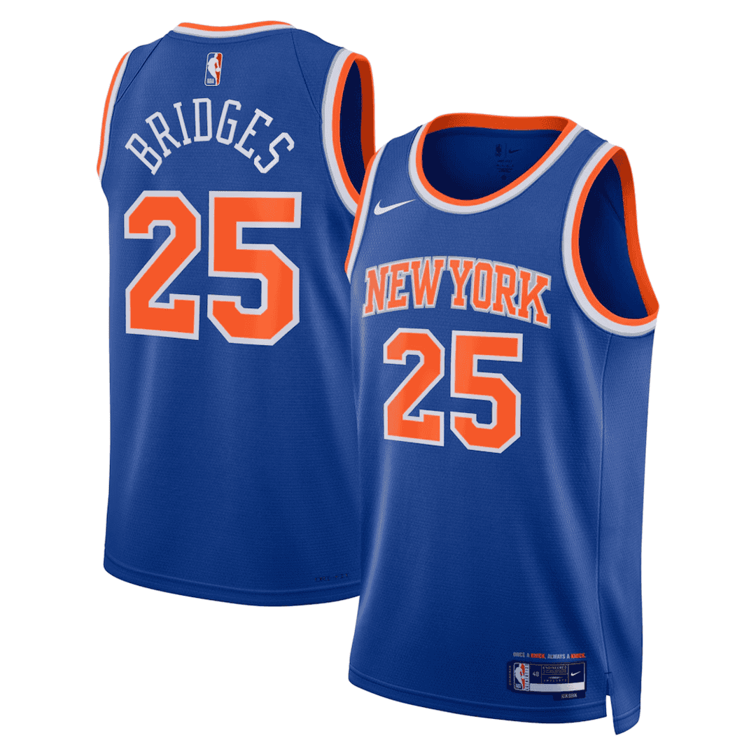 BRIDGES #25 New York Knicks Blue Swingman NBA Jersey - Icon Edition - bestsoccerstore