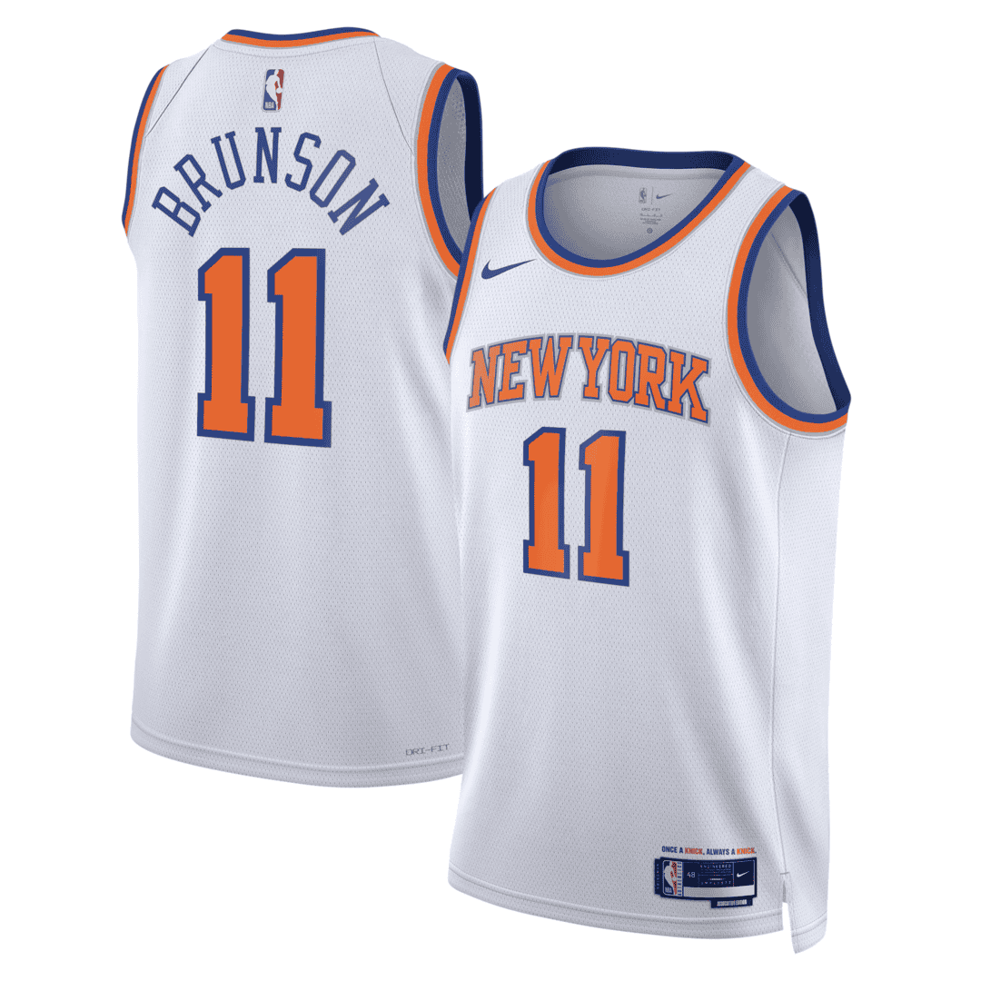 BRUNSON #11 New York Knicks White Swingman NBA Jersey - Association Edition - bestsoccerstore