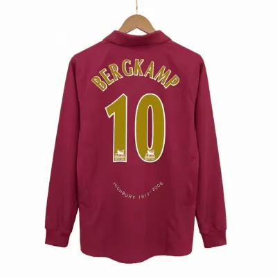 BERGKAMP #10 Arsenal Retro Jersey Home Long Sleeve Soccer Shirt 2005/06 - bestsoccerstore